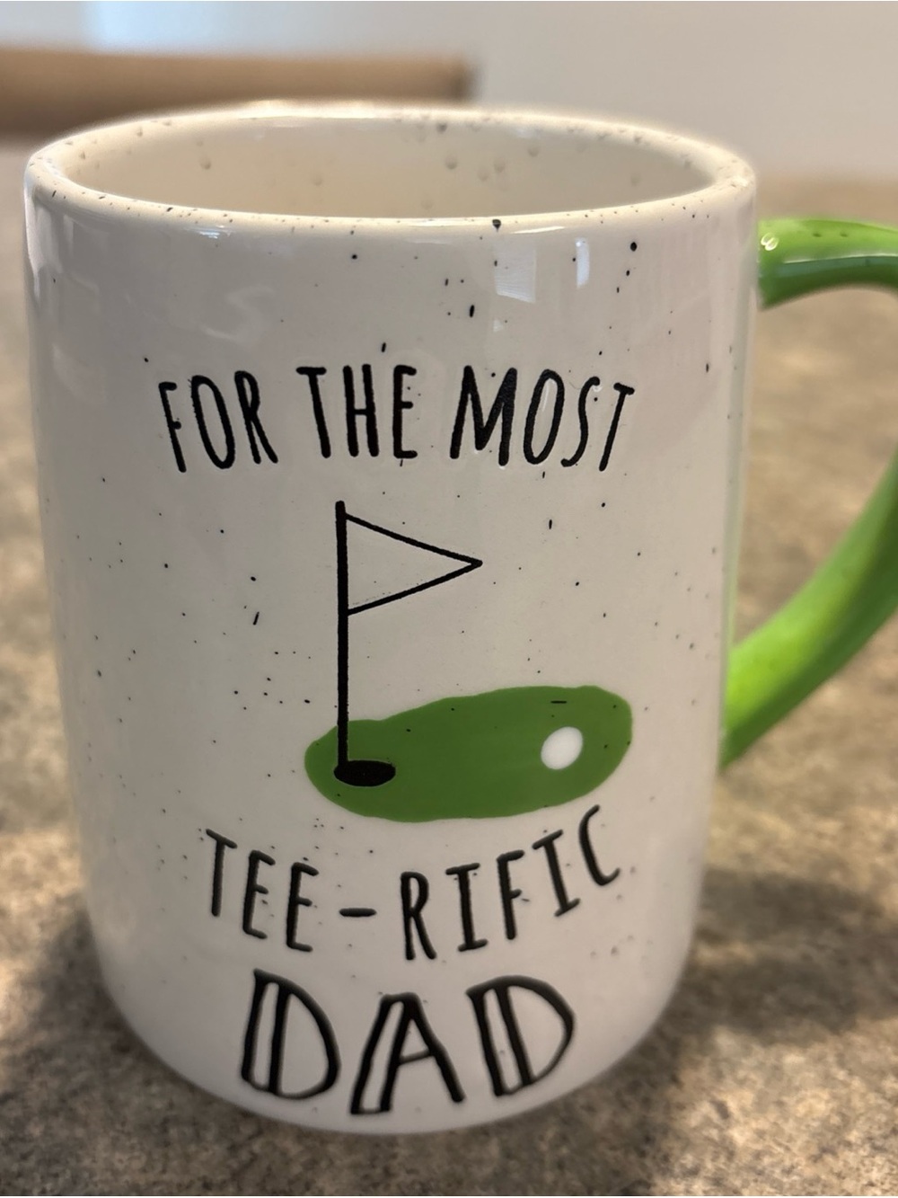 Tag White Ceramic Mug with Black Logo